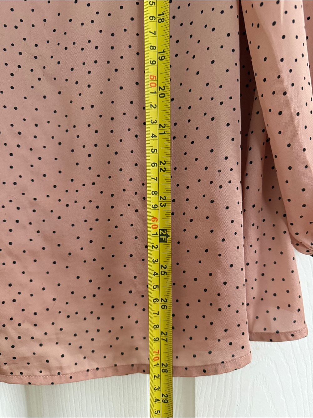 LOFT Polka Dot Peter Pan Collar Blouse - Blush Pink - Picture 6 of 6
